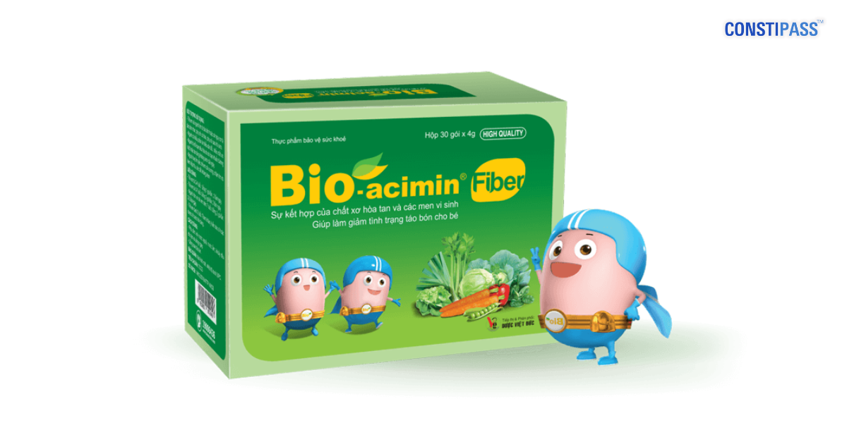 Bio - acimin Fiber có chứa công thức lợi khuẩn và chất xơ hòa tan