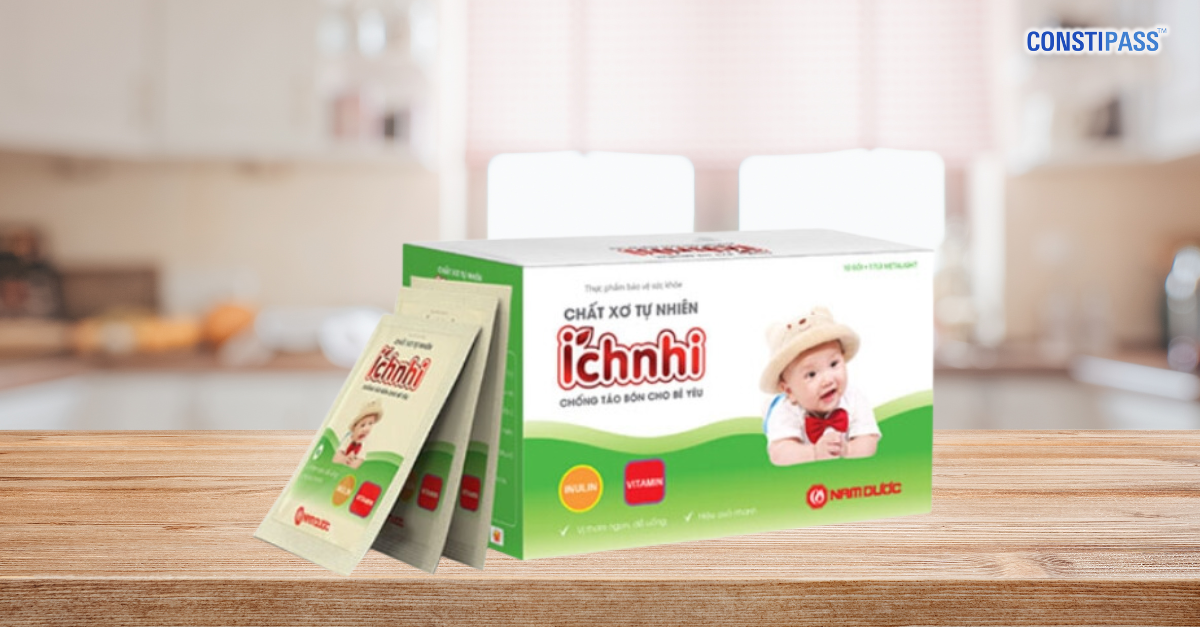 Chất xơ Ích Nhi là một trong những lựa chọn của ba mẹ khi đối mặt với câu hỏi "Trẻ em táo bón uống thuốc gì?"