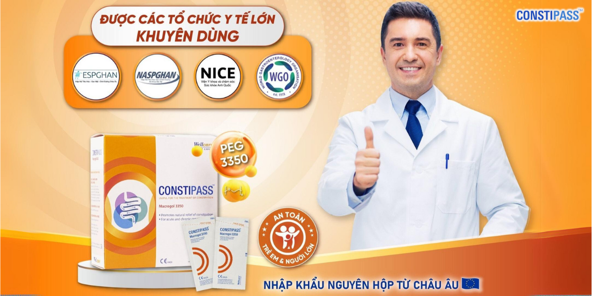Constipass là sản phẩm kiểm soát táo bón chất lượng hàng đầu châu Âu